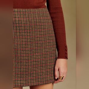 Sezane | Malia Multicolored Houndstooth Skirt